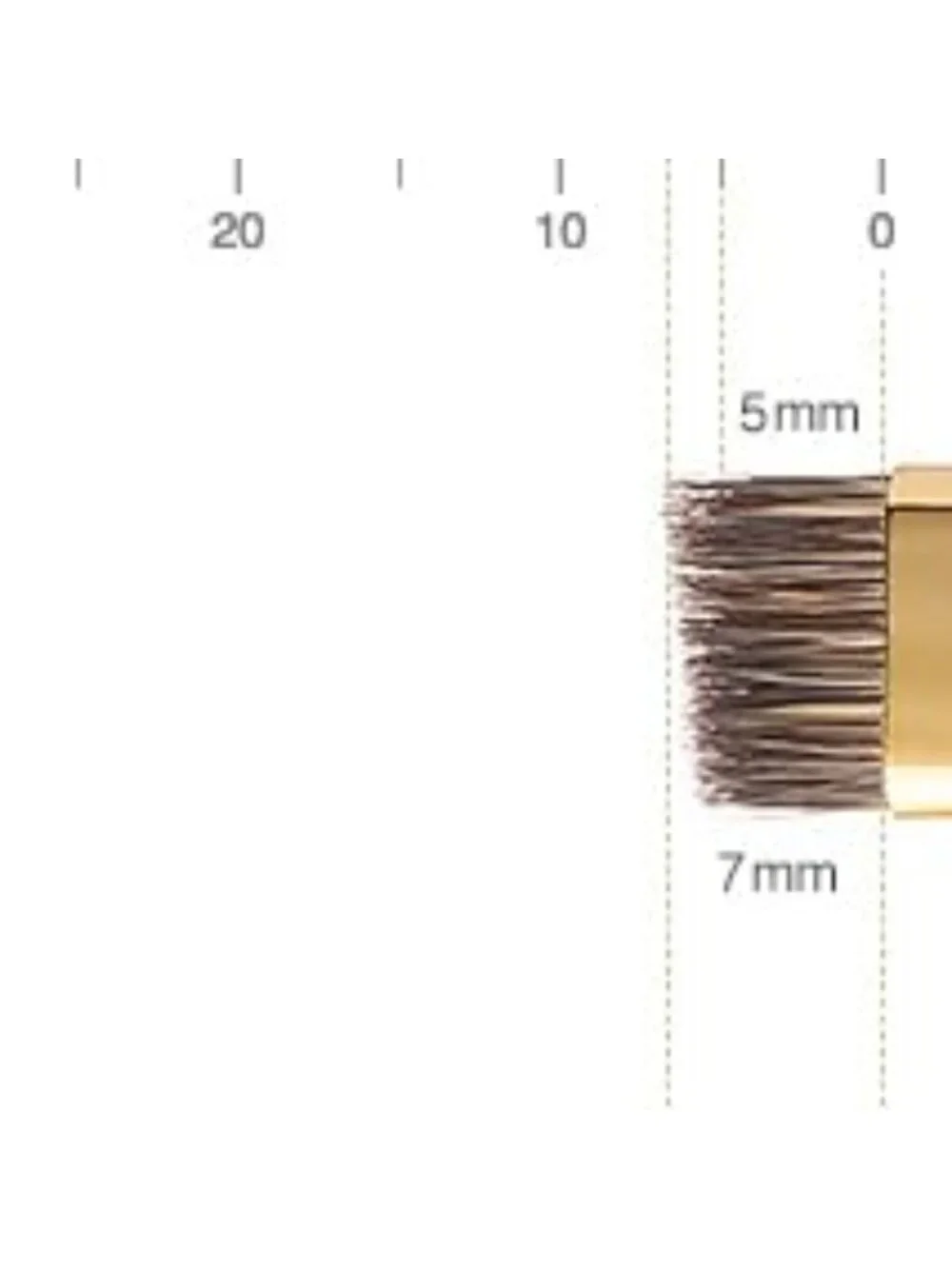 Angled Short Eyebrow Brush - Perfect for Precise Application, Brown Color